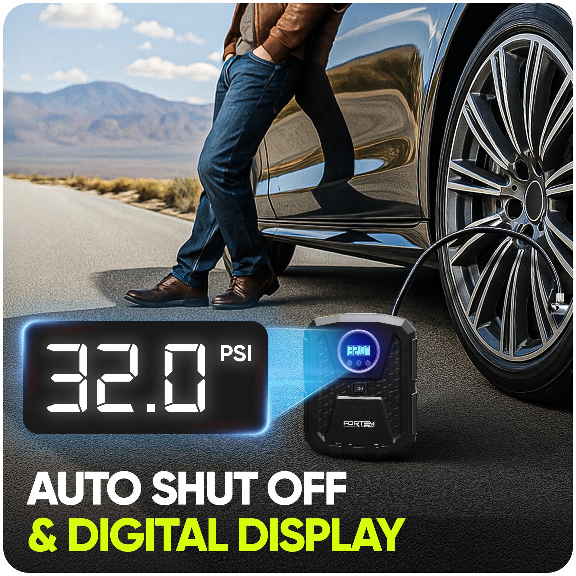 FORTEM LED flashlight activated for safer nighttime roadside work