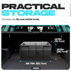 FORTEM detached lid revealing concealed storage for security