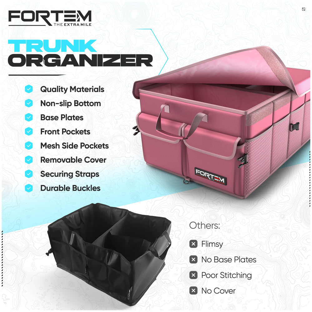 FORTEM lifestyle trunk setup with outdoor gear for organized travel