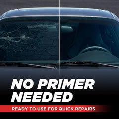 FORTIVO technician applying adhesive to windshield showing efficient installation speed
