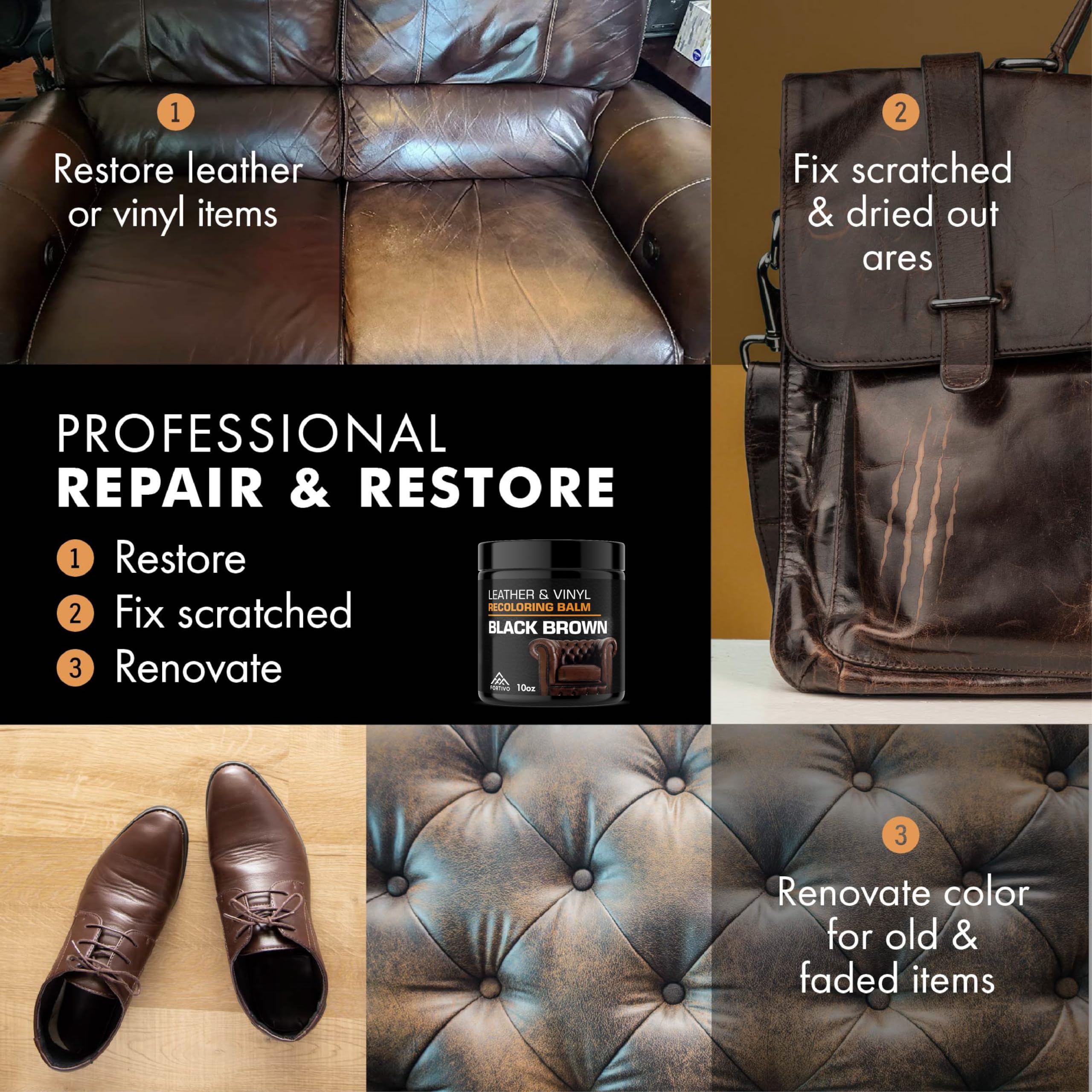 FORTIVO restoring a car seat showing even coverage and renewed interior look