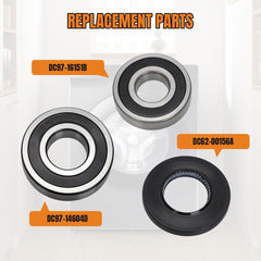 Foruly bearings and seal arranged on white background showing included parts