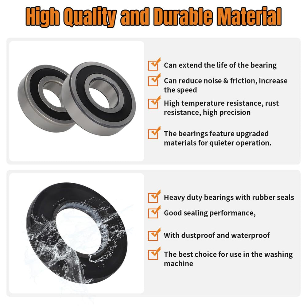 Foruly DIY repair scene with technician replacing bearings to restore washer performance