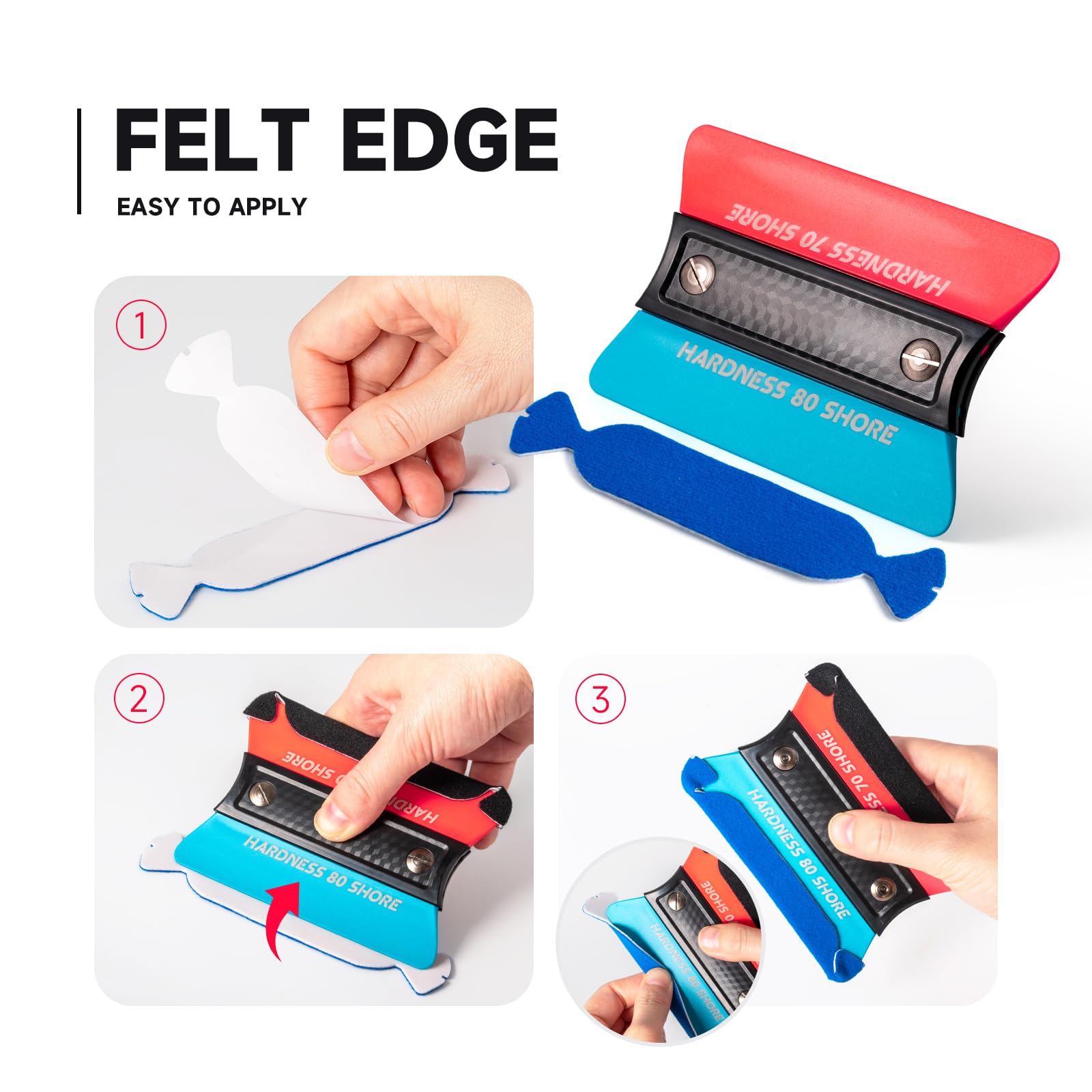 FOSHIO dual-sided blade edge detail for flexible pressure options