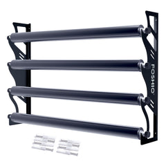 FOSHIO front view of mounted brackets showing sturdy storage benefit