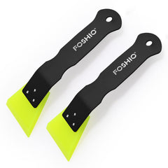 FOSHIO front view of two-pack squeegees showing compact design and benefits