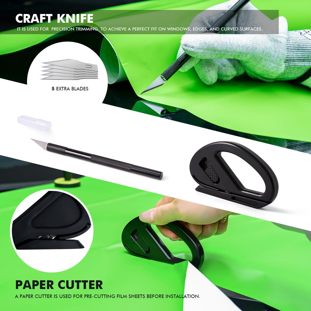 FOSHIO anti-slip gloves and utility knife used for steady grip