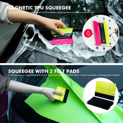FOSHIO felt and micro squeegee close-up for scratch-free smoothing