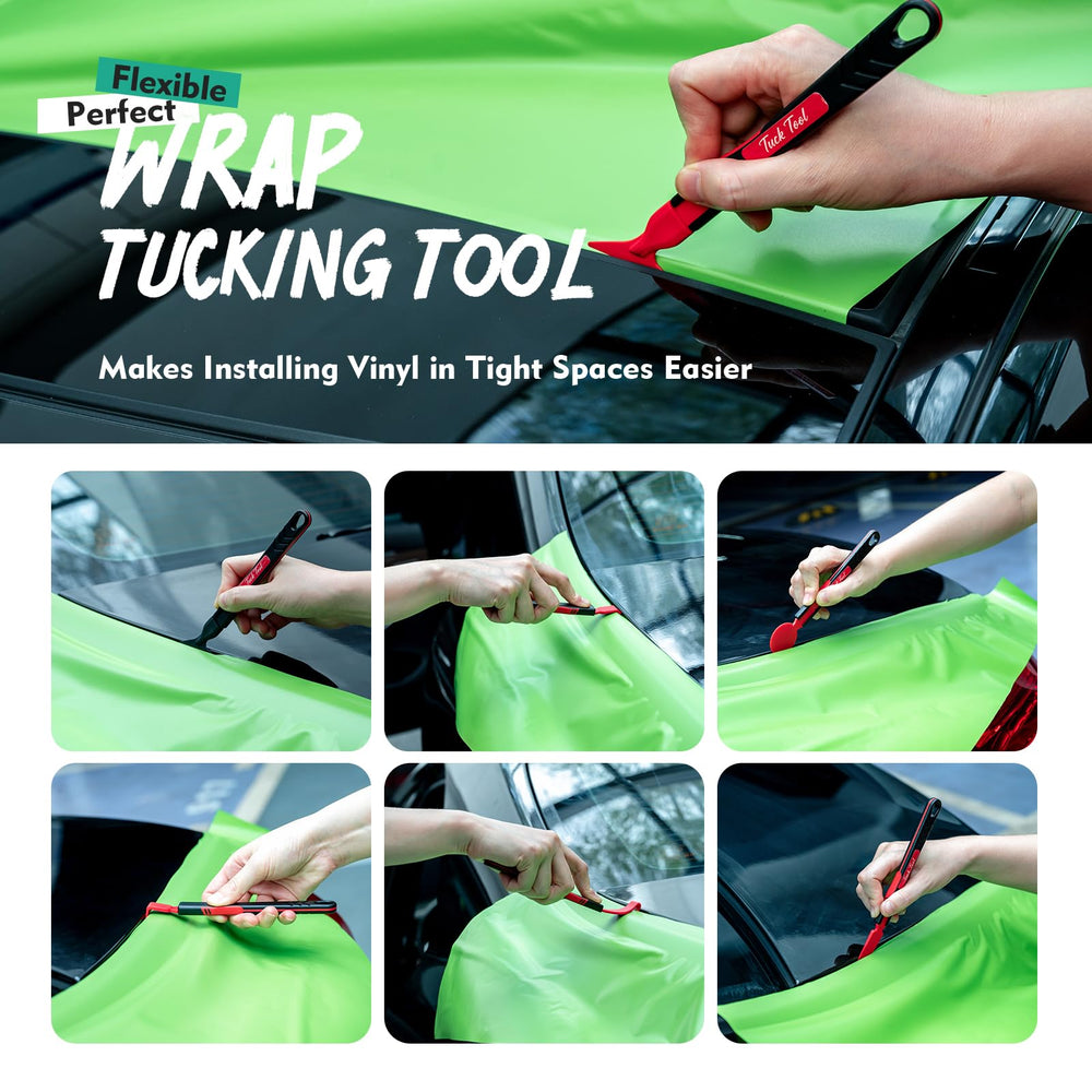 FOSHIO tools finishing a vinyl edge on a sample panel showing clean results