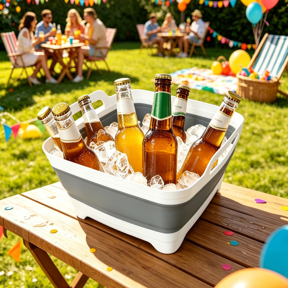 FOSJGO basin used as ice bucket to chill drinks at gatherings