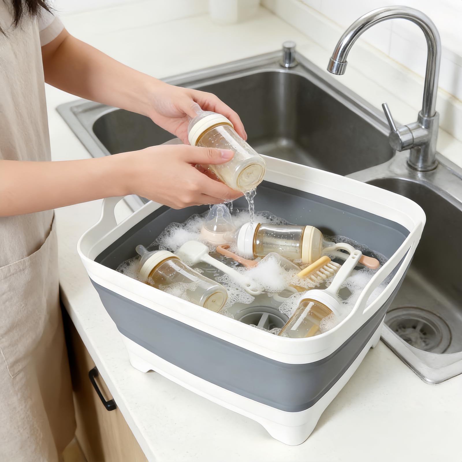 FOSJGO basin in RV washing dishes, convenient portable sink solution