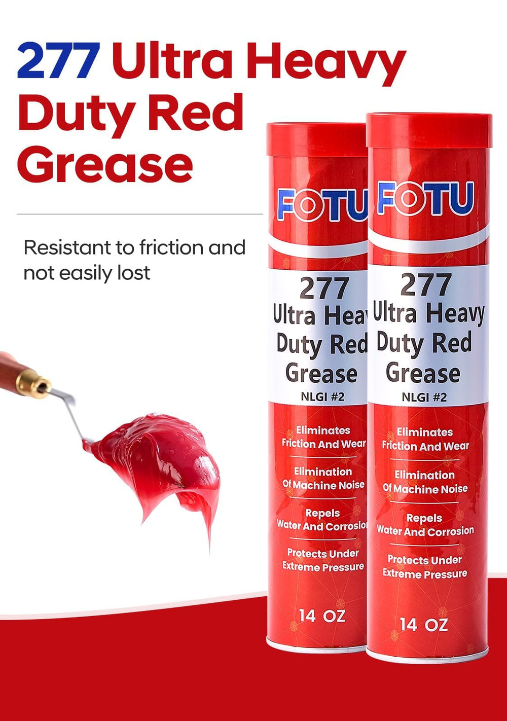FOTU grease applied to wheel bearing illustrating protection and smooth lubrication