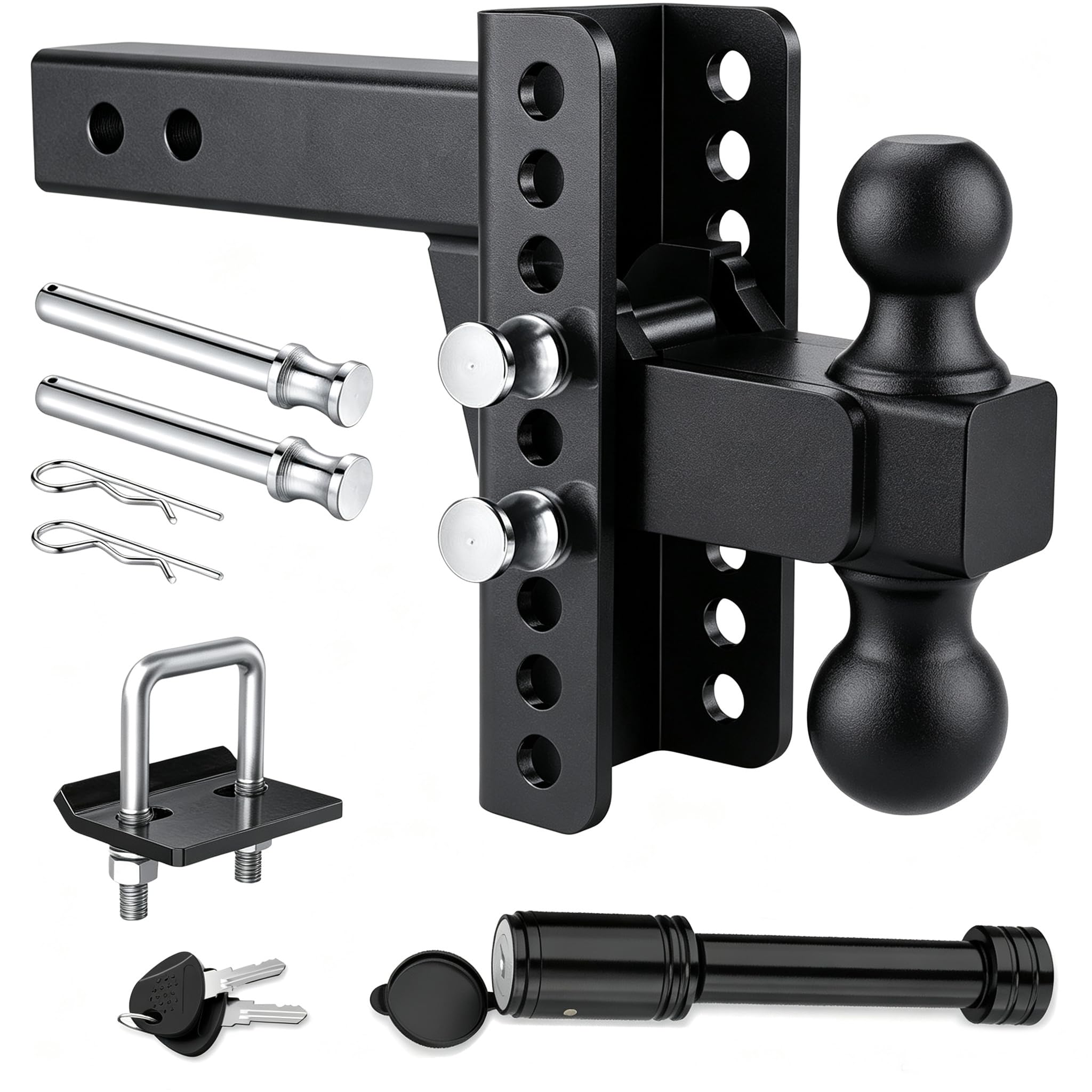 fouwick front view assembled hitch showing sturdy construction and clear mounting points