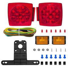 fouwick front view LED trailer lights showing bright, DOT-compliant visibility
