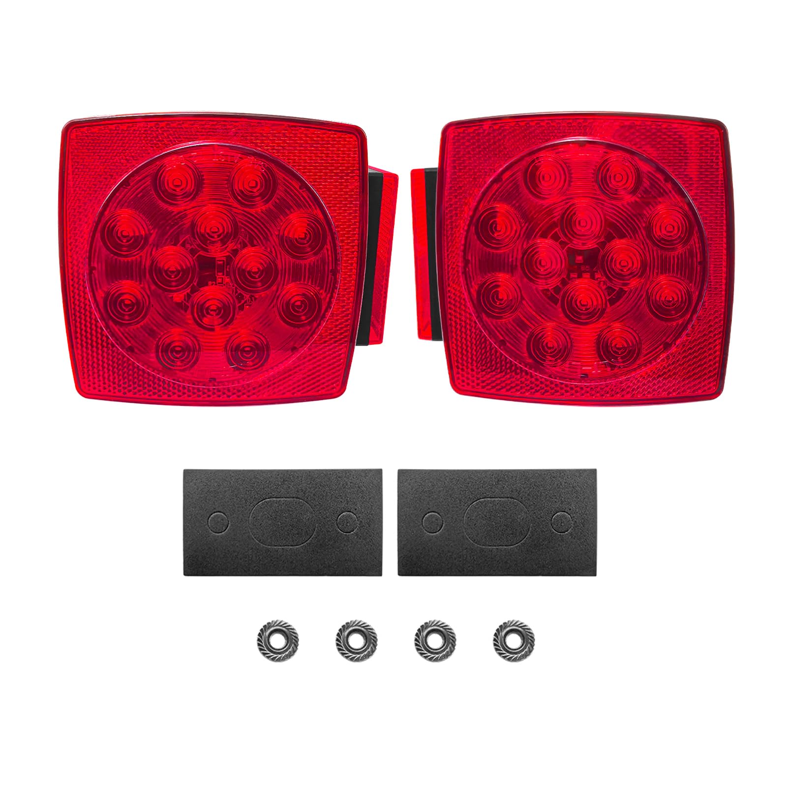 fouwick front view tail light showing full lens and mounting for improved visibility