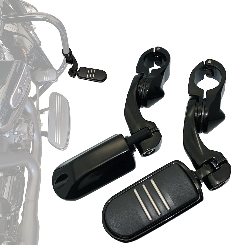 FOVPLUE front-mounted on Road King showing stable footrest comfort