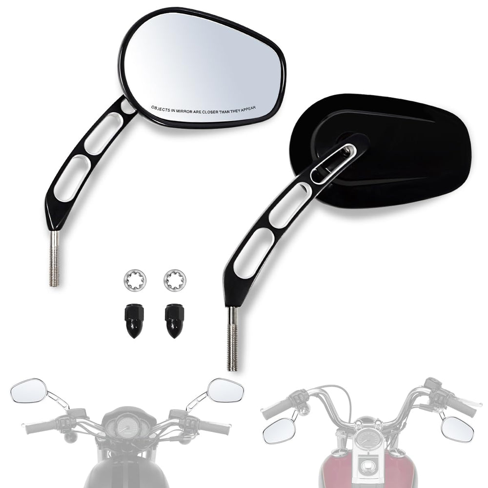 FOVPLUE gloss black front view showing sleek mirror and improved aesthetics