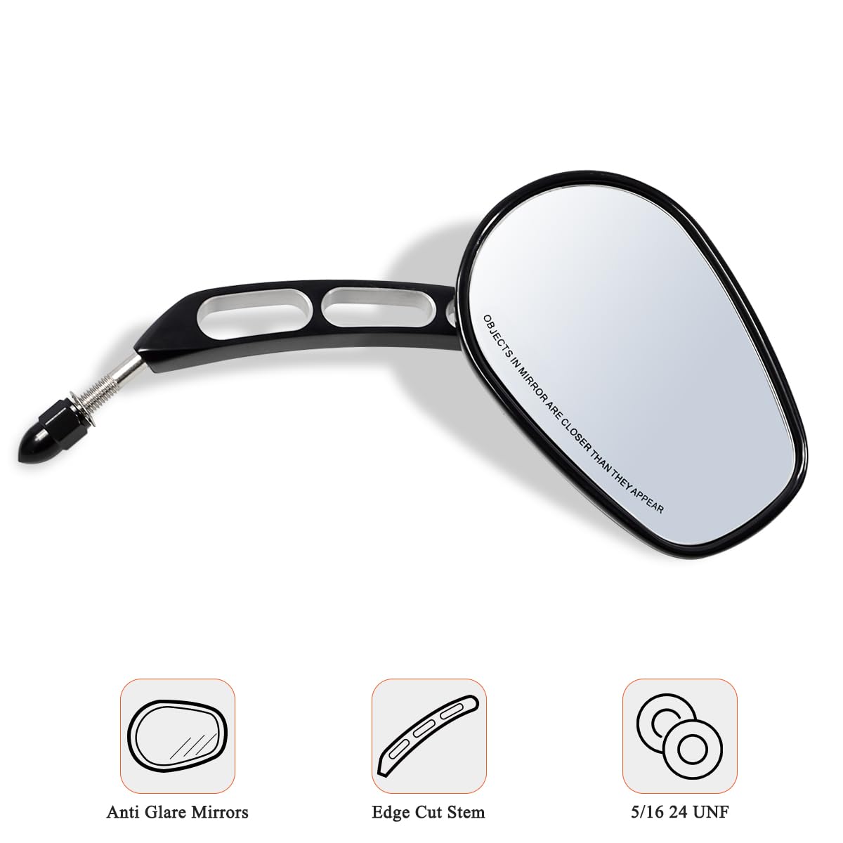 FOVPLUE mirror glass reflection showing white-clear glass and anti-glare benefit