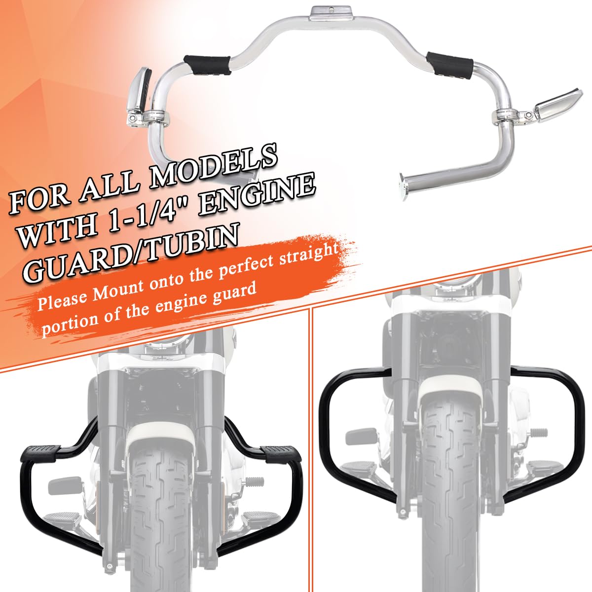 FOVPLUE highway footpegs mounted on Harley touring bike for added comfort