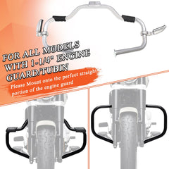 FOVPLUE highway footpegs mounted on Harley touring bike for added comfort
