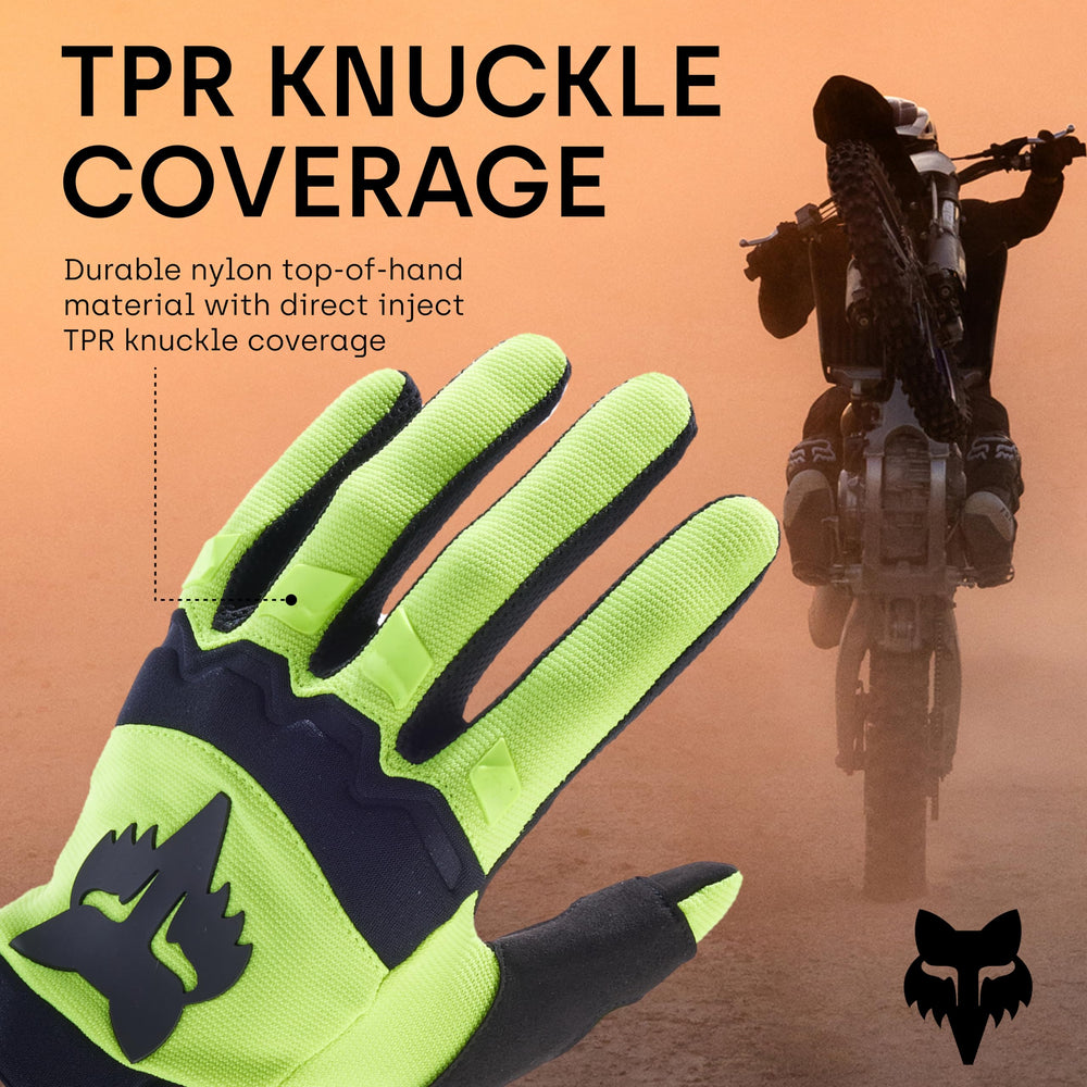 Fox Racing Dirtpaw Clarino palm close-up for touchscreen use