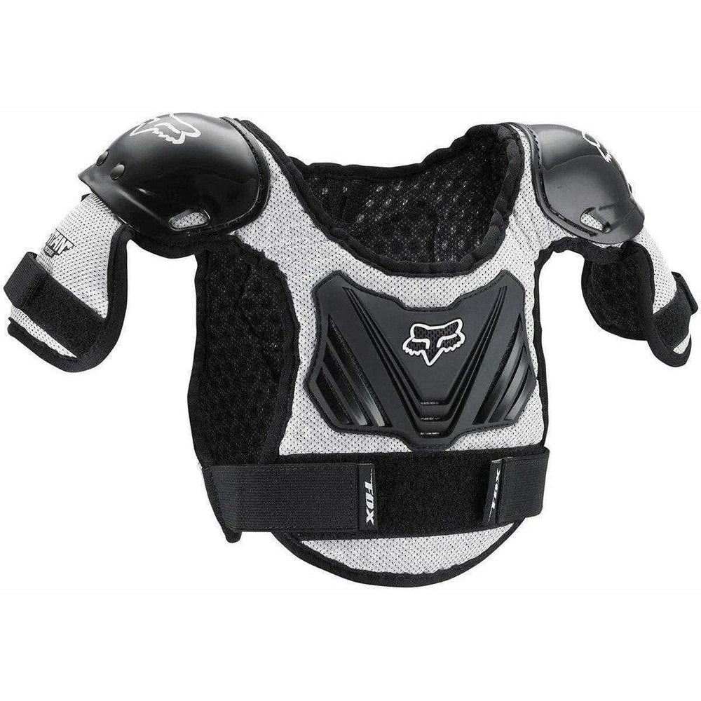 Fox Racing Peewee Titan front view showing fit and coverage for young riders