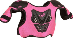 Fox Racing Peewee Titan side profile highlighting extended coverage and fit