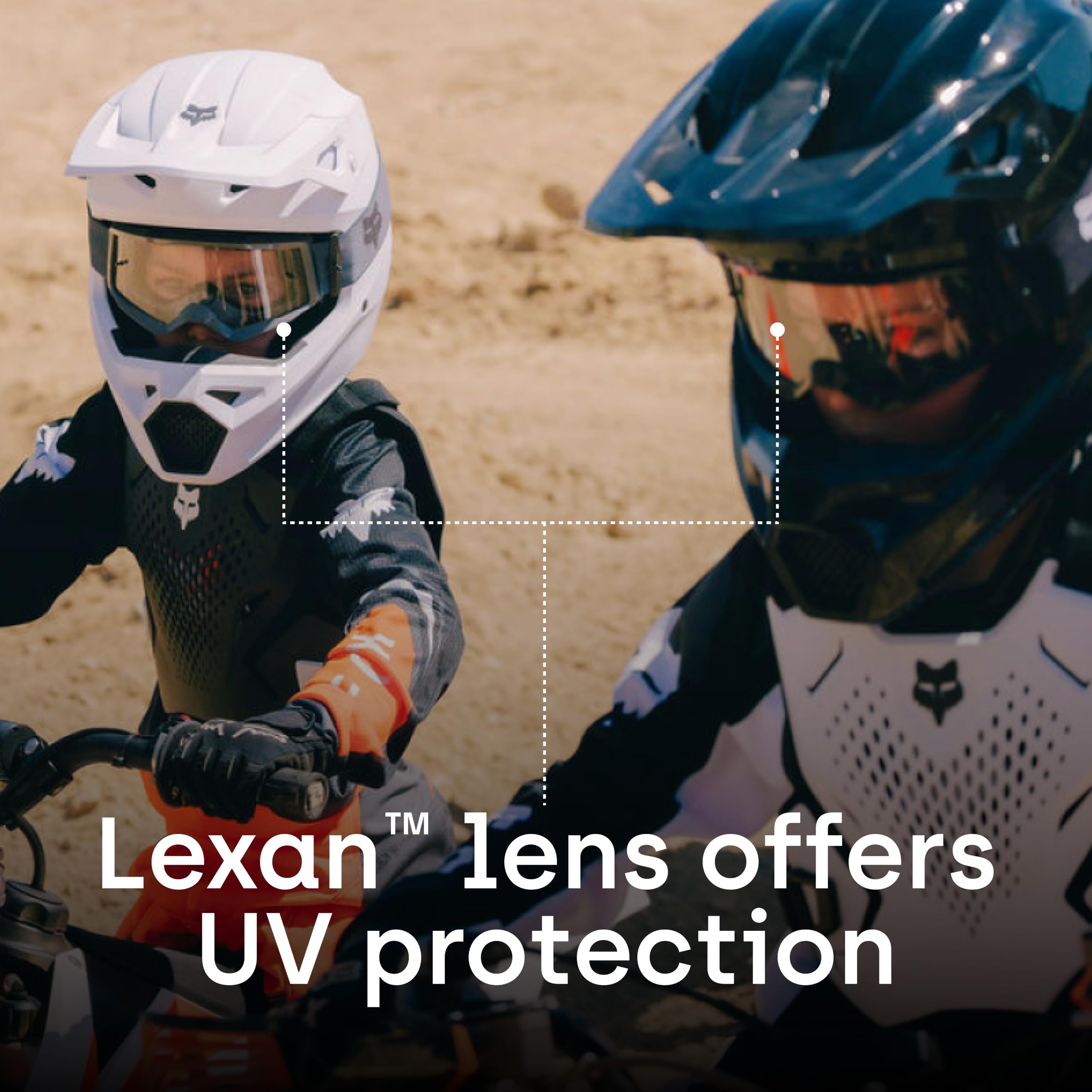 Fox Racing goggle held in hand for scale showing compact lightweight benefit