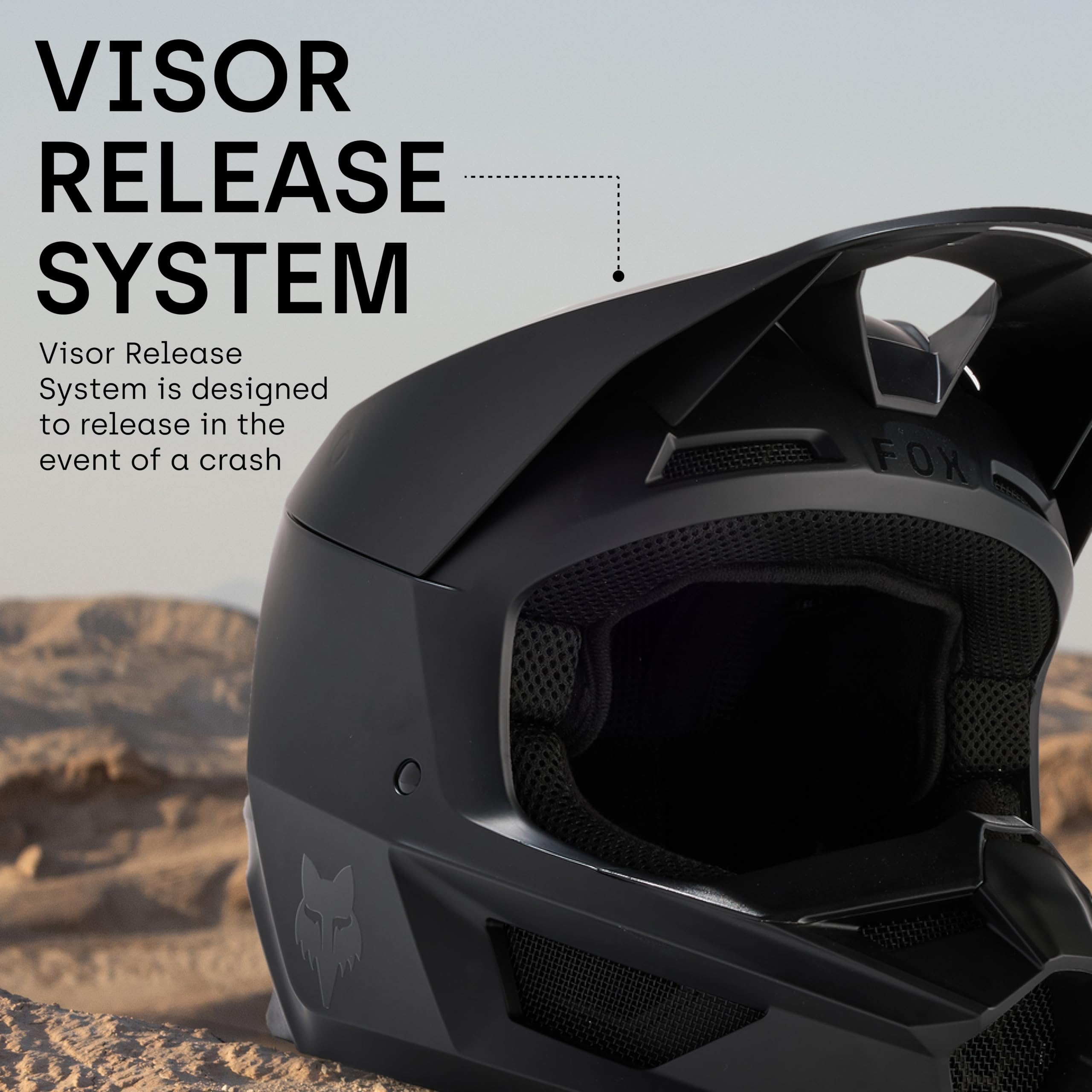 Fox Racing V Core held in hand to show scale and lightweight construction for easy carry