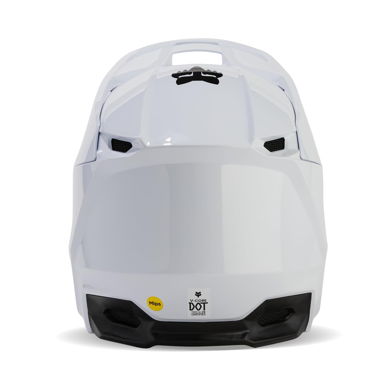 Fox Racing V Core magnetic visor release close-up illustrating easy breakaway to reduce torque