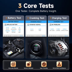 FOXWELL color display lit with test results for quick readable insights
