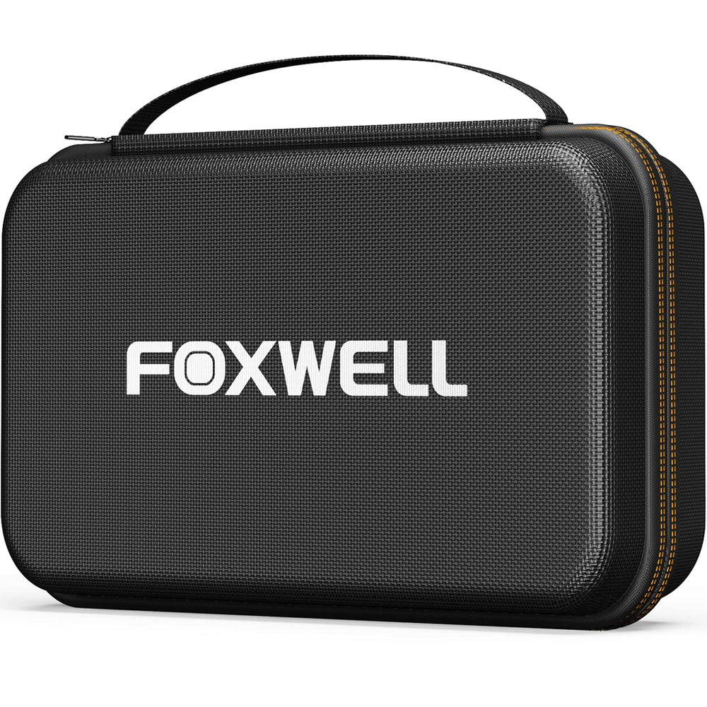 FOXWELL front view of protective carrying case showing secure closure and compact design