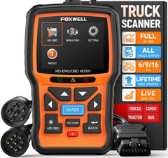 FOXWELL HD301 front view showing display and buttons for fast diagnostics