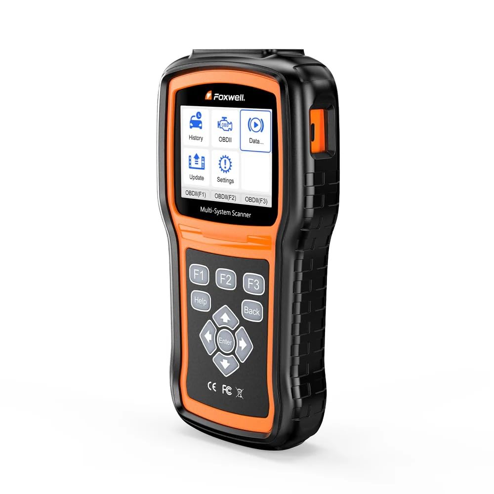 FOXWELL NT530 menu close-up showing service functions and straightforward navigation benefits