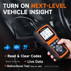 FOXWELL NT630 Plus rear and OBD port with cable, durable build for workshop use