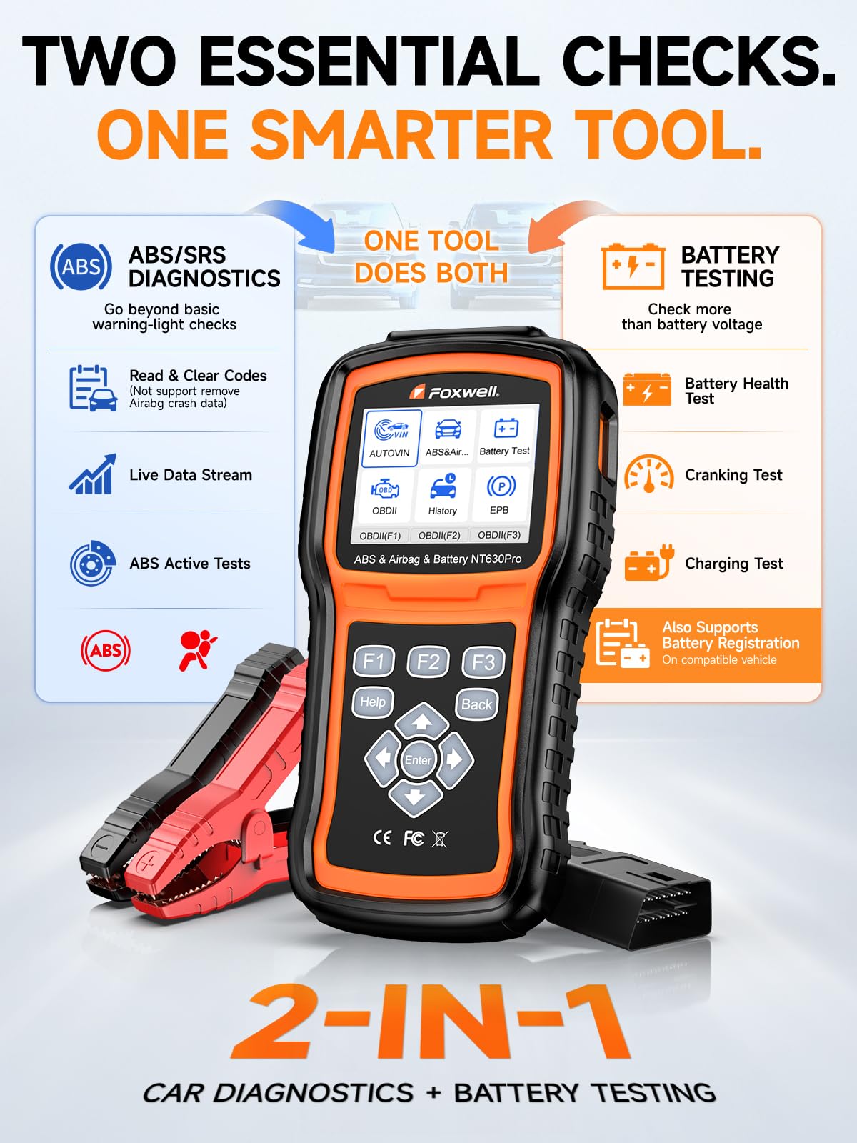 FOXWELL NT630 Pro back panel with vents and durable housing for workshop use