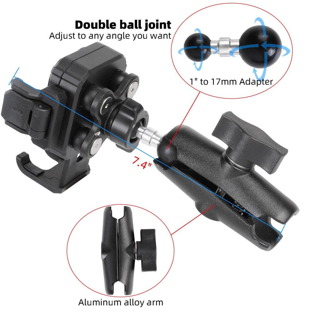 FPN arm and rubber-coated ball joint offering 360° adjustment
