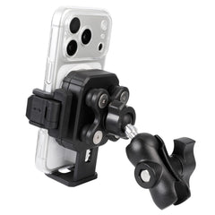FPN front view of phone holder showing secure grip and quick-lock benefit