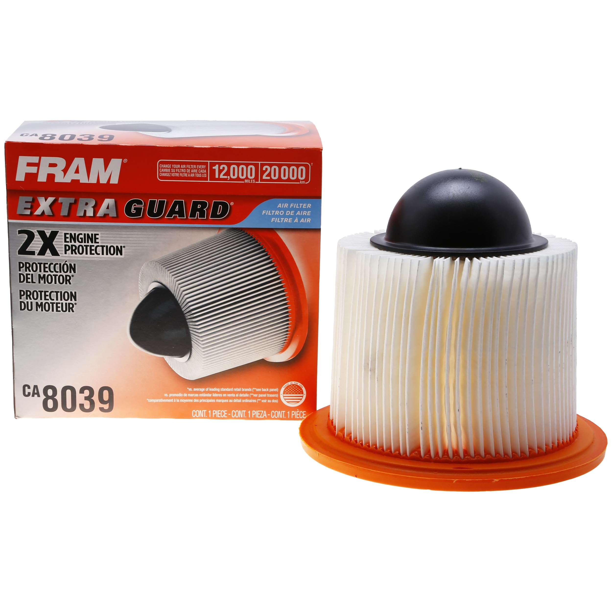 FRAM CA8039 side profile highlighting frame seal for reliable airbox fit