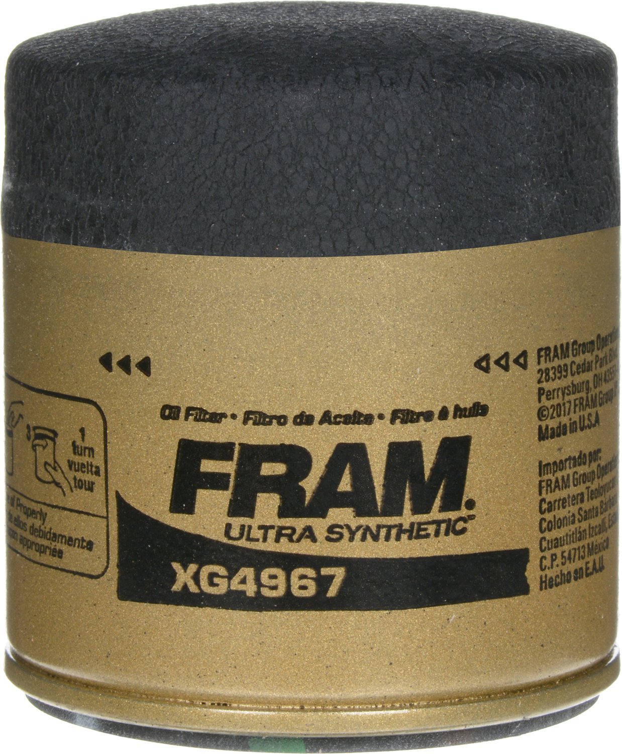 FRAM dual-layer media close-up showing filtration efficiency benefit
