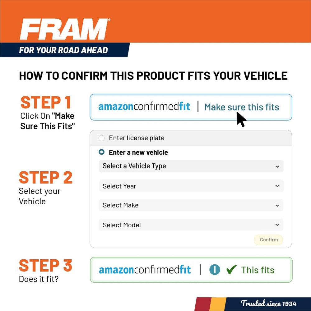 FRAM filter beside removed dirty filter showing improved cleanliness benefit