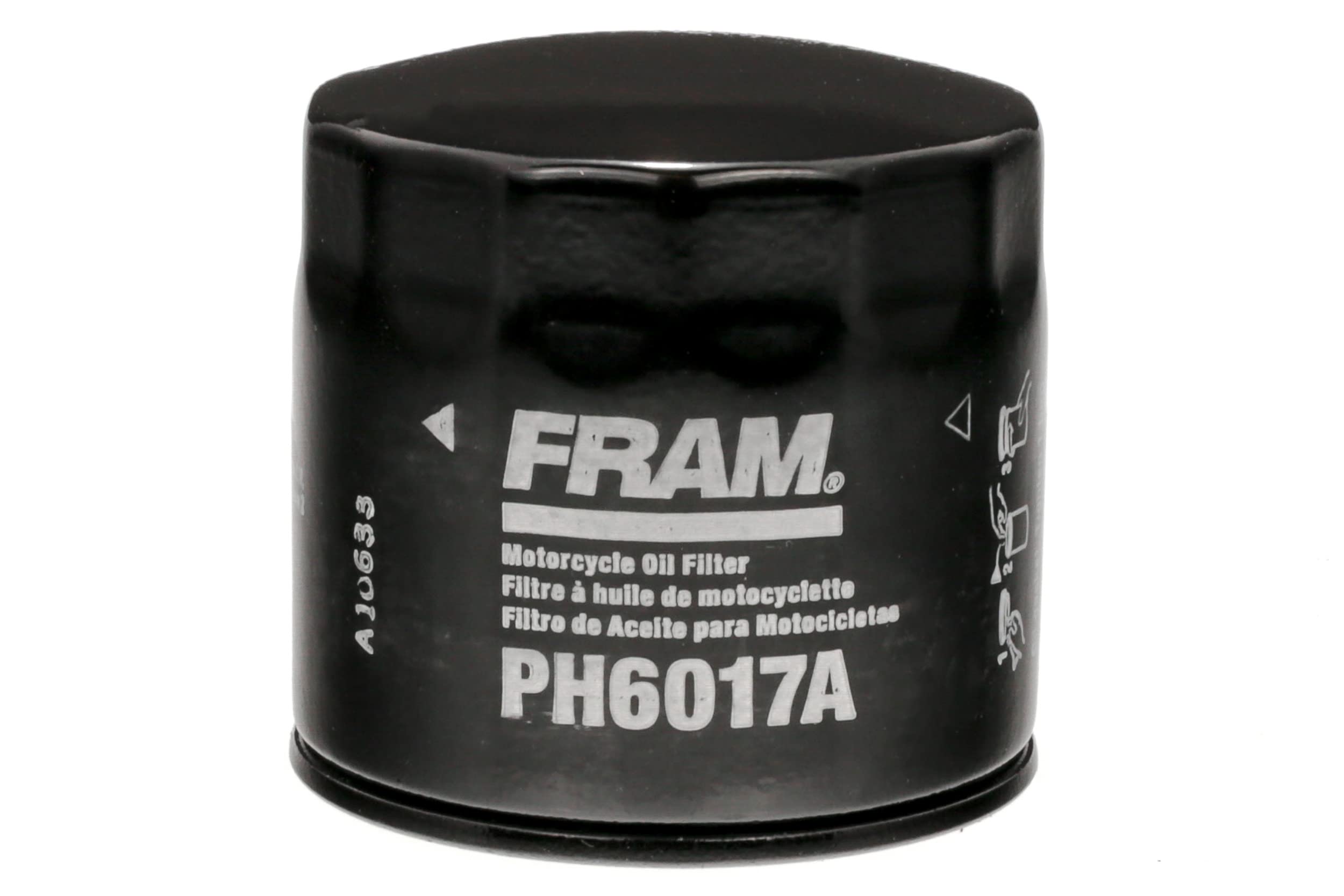 Fram PH6017A filter media closeup highlighting 95% dirt-trapping efficiency
