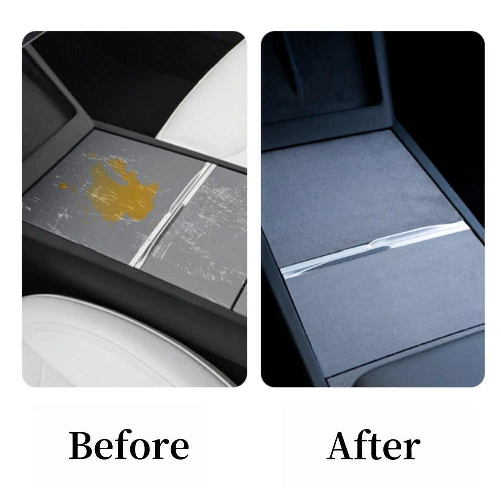 frani installed wrap inside Tesla showing seamless integration and style