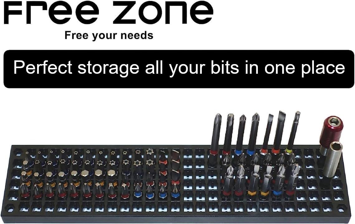 FREE ZONE bit loaded in a drill showing fast swap capability and workflow speed