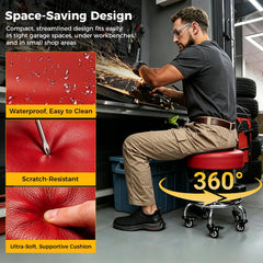 FreekyFit under-seat rotating tray open, organized tools within reach benefit