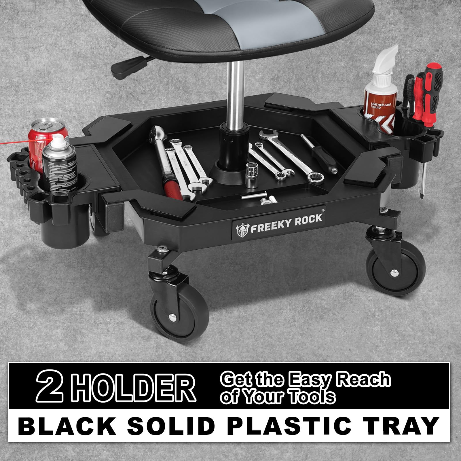 FREEKYROCK side holders for cups and tools providing quick access benefit