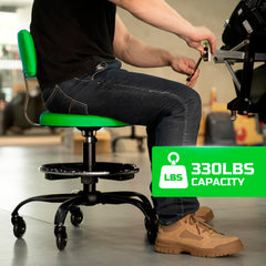 FREEKYROCK ergonomic backrest detail providing lumbar support during long tasks