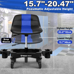 FREEKYROCK backrest close-up demonstrating lumbar support and comfort