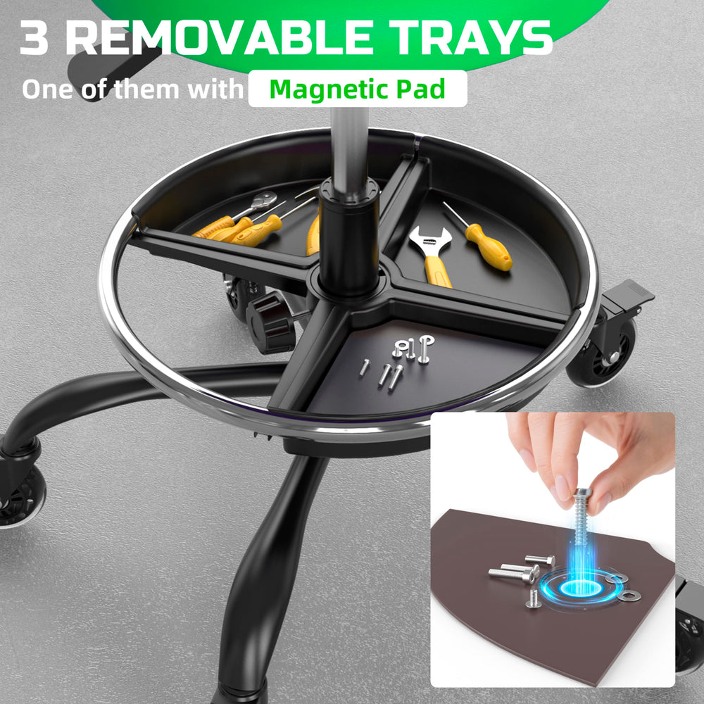 FREEKYROCK removable storage trays under seat keeping tools organized and handy
