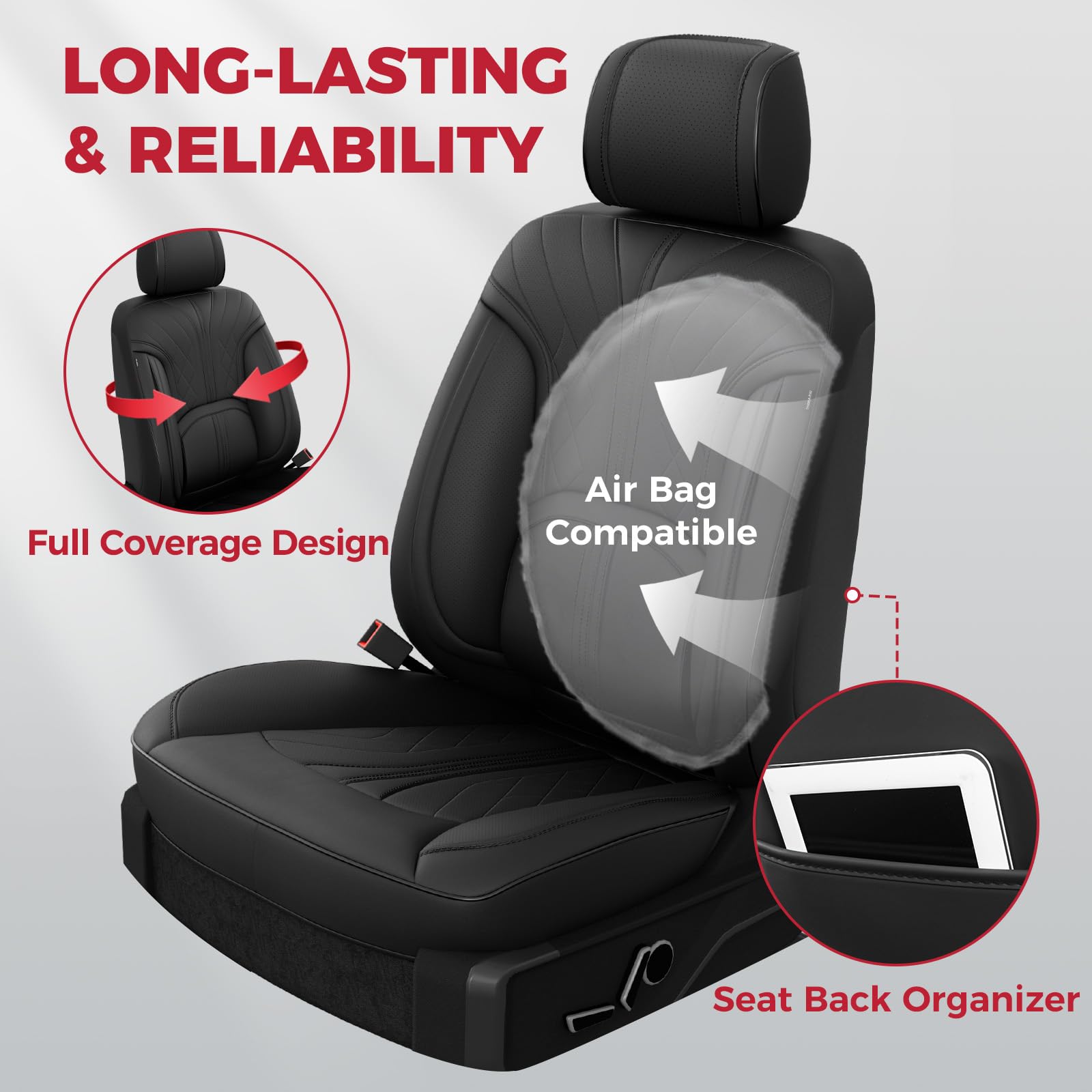 FREESOO headrest covers fitted for cohesive interior appearance